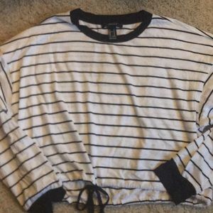 black and white cute crop top